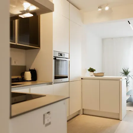Minimalist Haven With Balcony And Garage Parking Place *